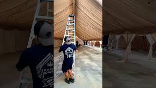 Draping clients 30x50 tent [upl. by Kazim]