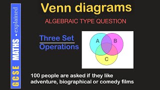 GCSE Maths Three Set Venn Diagram Part 1  Excel at School [upl. by Yngad]