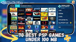 Top 70 Best PSP Games Under 100 MB of 2022  Top ppsspp Games Highly Compressed low mb [upl. by Innavoig]