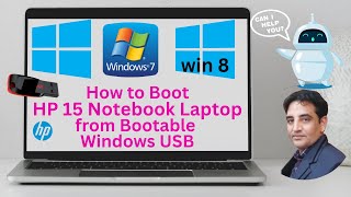 How to Boot HP 15 Notebook Laptop from Bootable Windows USB [upl. by Anauqed]