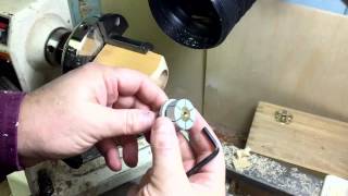 Using an Expanding Collet for Making a Shaving Brush [upl. by Travus]