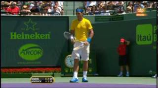 Rafa Nadal vs Andy Roddick highlights 2º set semifinal Miami 2010 [upl. by Nesnah]