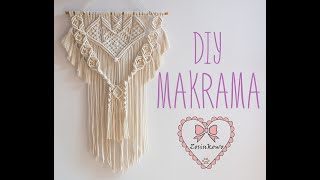 Makrama ścienna w stylu boho DIY  boho macrame tutorial [upl. by Aerbma]