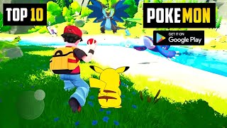 Top 10 New Working Pokemon Games For Android In 2024  High Graphics Multiplayer [upl. by Annaeerb]