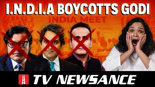 INDIA alliance boycotts 14 anchors  MBS amp Modi’s friendship makes primetime news  TV Newsance 226 [upl. by Inhsor369]