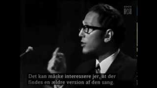 Tom Lehrer  The Elements  LIVE FILM From Copenhagen in 1967 [upl. by Ahsienauq]