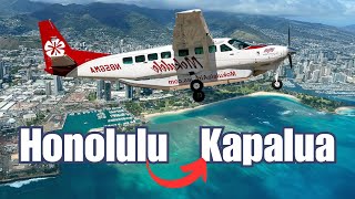 Flight Review Of Mokulele Airlines Honolulu to Kapalua  Small Single Engine Cessna [upl. by Nya]