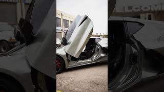 Hypersonic Grey C8 Corvette from Dallas gets lambo doors [upl. by Guss700]