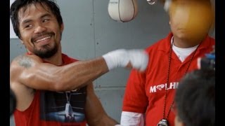 EXCLUSIVE MANNY PACQUIAO LAST DAY OF TRAINING FOR MARQUEZ [upl. by Aicilif]