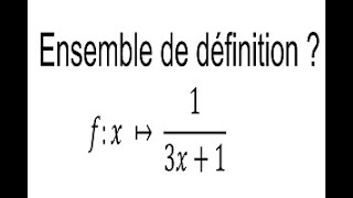 Ensemble de définition dune fonction [upl. by Ackerman732]