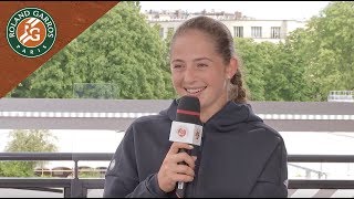 Interview  Jelena Ostapenko  RolandGarros 2017 [upl. by Adnyc]