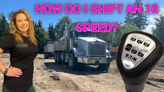 How to shift an 18 speed Eaton Fuller Transmission Down shifting explained on a loaded semi truck [upl. by Olegna302]