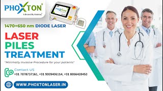 Laser Piles Treatment with Phoxton 15W 1470nm650nm Dual Wavelength Laser Machine lasertreatment [upl. by Atrice739]