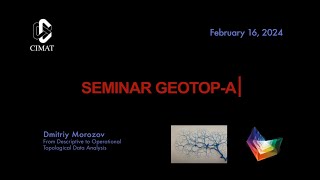 GEOTOPA  From Descriptive to Operational Topological Data Analysis  Dmitriy Morozov [upl. by Rosco250]