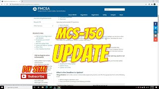 StepbyStep Guide Filing Your MCS150 Biennial Update on the FMCSA Portal [upl. by Liag982]