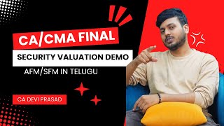 SECURITY VALUATION  BOND VALUATION  AFMSFM IN TELUGU  DEVANSH INSTITUTE  CA DEVI PRASAD [upl. by Levan392]