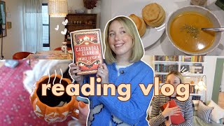 cozy reading vlog reading this verrrrrrry hyped new release [upl. by Rehpinej]