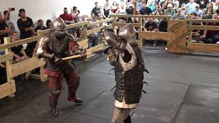 Brutal armored combat axe fight full contact steel weapons in Dallas Texas [upl. by Beka271]