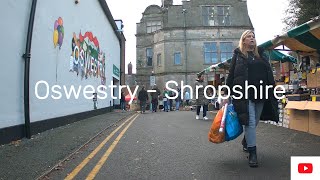 Oswestry Shropshire cycling around the town centre in 4k view [upl. by Kowatch]