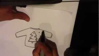 How to Draw Ugly Christmas Sweater  Christmas Drawings [upl. by Edythe]