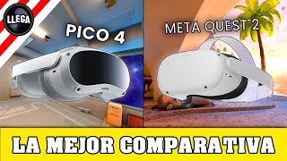 Pico 4 vs Meta Quest 2 ¿cuál es el mejor visor de realidad virtual VR Mejores gafas VR [upl. by Bergwall]