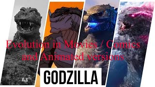 Evolution of Godzilla in movies pictorial  Animated and Godzilla Comic movies overview godzilla [upl. by Aciretnahs]