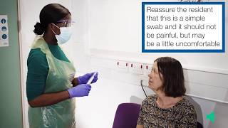 How to use a nose swab kit to test for COVID19  a guide for social care staff in all settings [upl. by Hedelman]