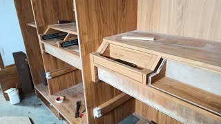 wardrobe में Front storage drawer  दराज कैसे बनाते है  How to make front storage design drawer [upl. by Nehr]