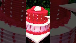 Colour combination cake white and Red shortsviral howtomakcake yo fancycakes smallcakes [upl. by Lederer]