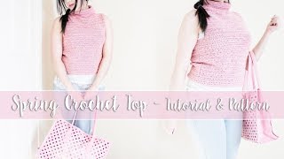 How to Crochet a Top easy XS to 5XL and link to written pattern [upl. by Uri]