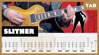 Velvet Revolver  Slither  Guitar Tab  Drop D Tuning  Lesson  Cover  Tutorial [upl. by Lehcem]