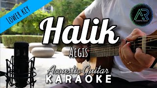 Halik by Aegis Lyrics  Acoustic Guitar Karaoke  TZ Audio Stellar X3 [upl. by Ettezil]