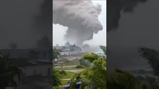 Forming Tornado rips off the roof [upl. by Sotos]