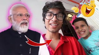 Sourav amp Piyush Interrupt PM Modiji Speech😂😂😂souravjoshivlogs7028 piyushjocgaming [upl. by Changaris]