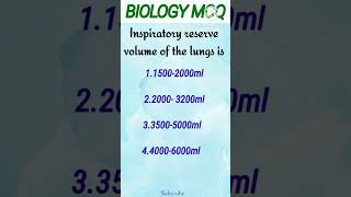 Inspiratory reserve volume of the lungs isbiologymcqsneetexam [upl. by Bruyn]