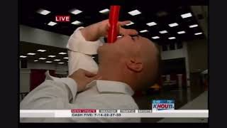 Christopher Lyle Swallows a Balloon on KHOU CBS 11 News [upl. by Garth371]