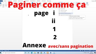 comment paginer différemment un document word [upl. by Mercie]