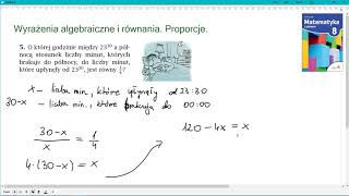 zad 5 str 59 PROPORCJE Matematyka z plusem 8 [upl. by Petrina366]