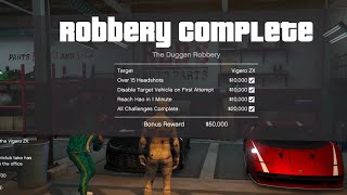 GTA 5 The Duggan Robbery Solo [upl. by Kentigera]