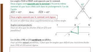 5ème  ANGLES  Opposés par le sommet Correspondants Alternesinternes [upl. by Levon790]