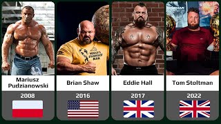 The Worlds Strongest Man All Winners [upl. by Ajtak]