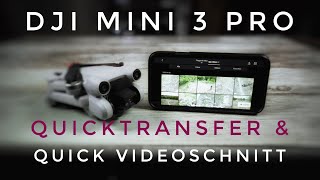 Dji Mini 3 Pro Quick Transfer und Drohnen Videos bearbeiten Deutsch [upl. by Otrevire]