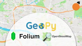 Folium Mapping Geopy Distance Calculations and OpenStreetMap API Lookups in Python [upl. by Ebanreb391]