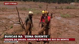 Brumadinho Bombeiros buscam por corpos enterrados em lama [upl. by Yellek]