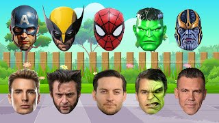 TEBAK GAMBAR TOP SUPERHERO  AVENGERS MARVEL IRON MAN SPIDER MAN V2 HULK VENOM 3  WRONG HEAD [upl. by Gaylor]