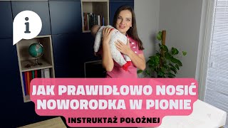 Jak nosić noworodka w pozycji pionowej  instruktaż położnej [upl. by Tacy]