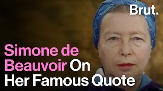 Simone de Beauvoir Explains quotOne is Not Born but Rather Becomes a Woman” [upl. by Aihsar815]