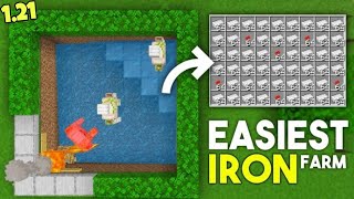 how to make a easy iron farm in minecraft bedrock 121 [upl. by Agatha]