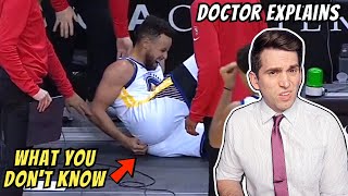 Doctor Explains Stephen Currys PAINFUL Tailbone Injury and Why it Hurts to Use the Bathroom [upl. by Alvan109]