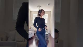 STYLING THESE PERFECT DARK DENIM WIDE LEG JEANS FOR FALL style fashion short [upl. by Itsyrc957]